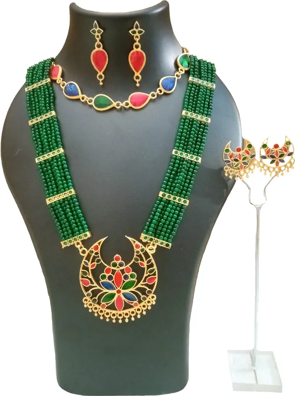 Assamese_Traditional_Gold_Plated_Multicolour_Combo_Jewellery_Set_For_Women